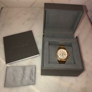 Michele Diamond Gold-Tone Stainless Steel Watch